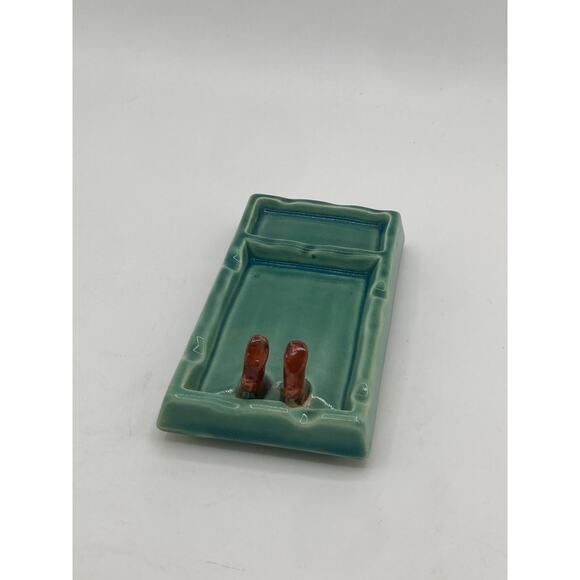 Vintage Ceramic Pool Ash Tray with Cowboy Boots – Mid-Century Whimsical - Picture 3 of 4